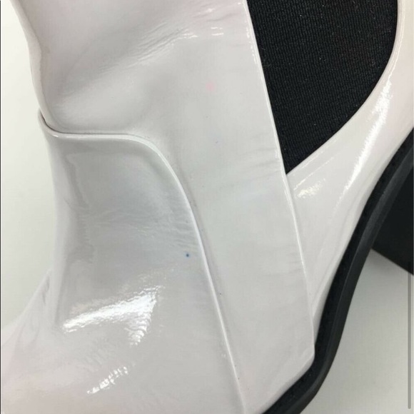 Sola Sana Womens Ankle Boots White Block Heels - Picture 5 of 6